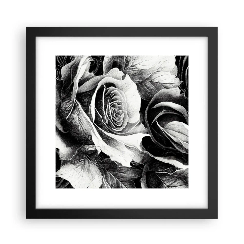 Póster en marco negro - Siempre como una reina - 30x30 cm