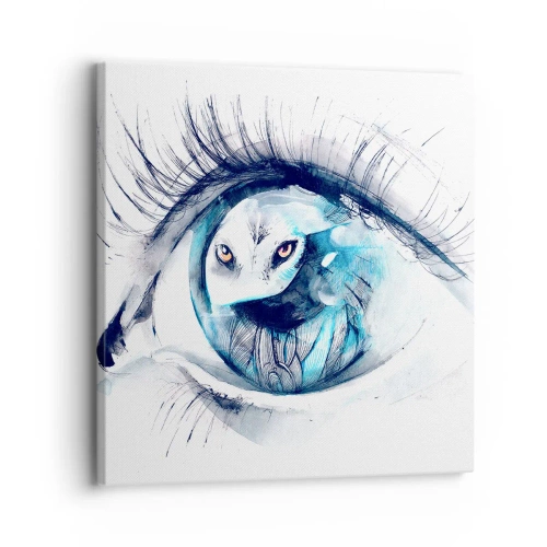 Cuadro sobre lienzo - Impresión de Imagen - Ojo con la naturaleza - 30x30 cm