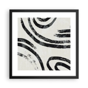 Póster en marco negro - A medias - 40x40 cm