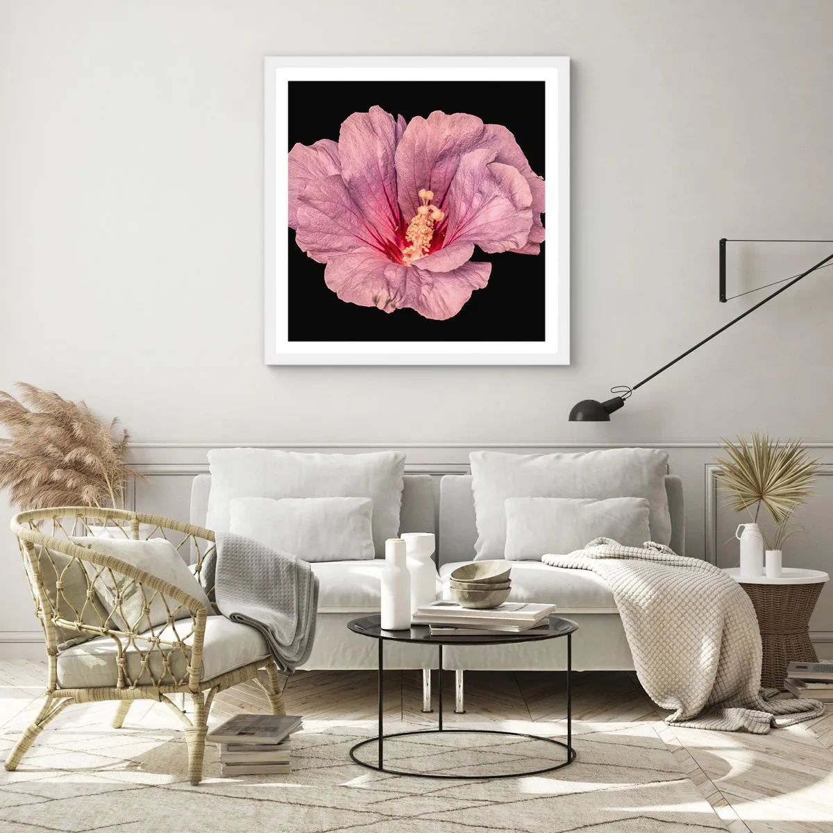 Póster en marco blanco - Directo al corazón - 50x50 cm