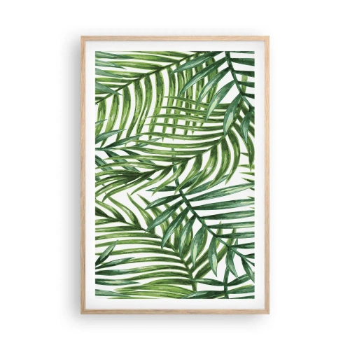 Póster en marco roble claro - Bajo el verde - 61x91 cm