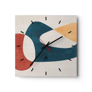 Reloj de pared - Reloj de vidrio - Influencias y metamorfosis - 40x40 cm