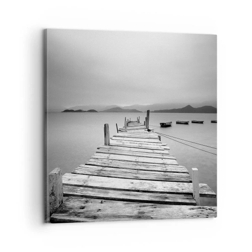 Cuadro sobre lienzo - Impresión de Imagen - Más allá de las montañas, más allá de los mares - 60x60 cm