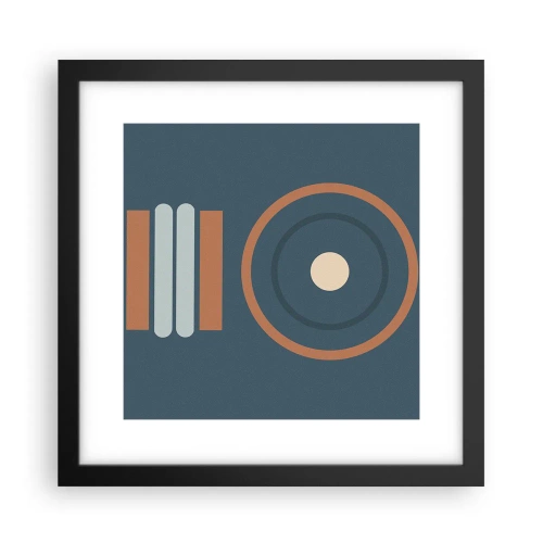 Póster en marco negro - La esencia de las cosas - 30x30 cm