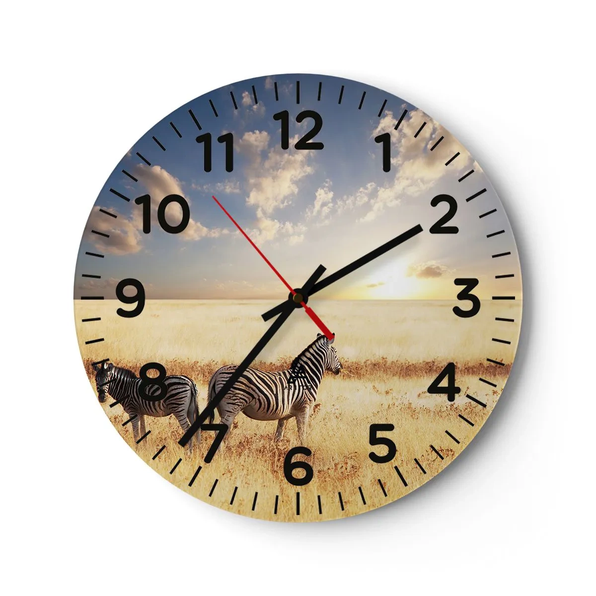 Reloj de pared - Reloj de vidrio - Vete, no perturbes la paz - 40x40 cm