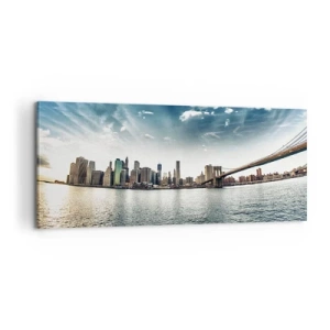 Cuadro sobre lienzo - Impresión de Imagen - Isla de cristal - 100x40 cm