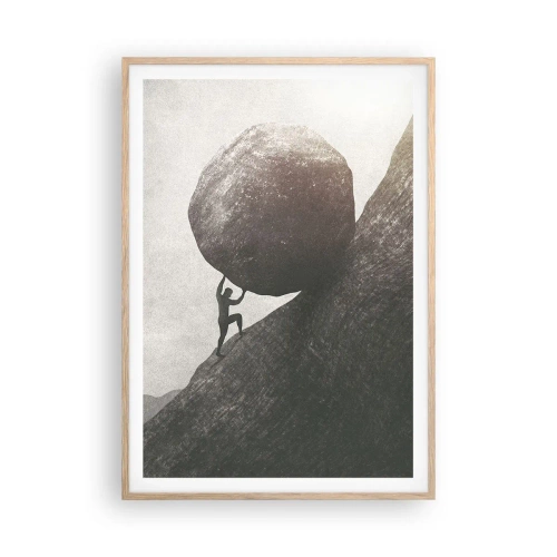 Póster en marco roble claro - Creo, contra toda esperanza - 70x100 cm