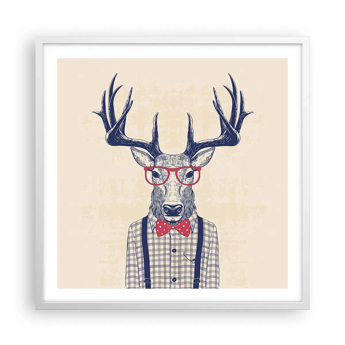 Póster en marco blanco - Una extravagancia lúdica - 60x60 cm