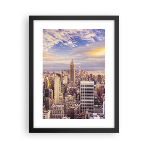 Póster en marco negro - Alcanzar las nubes - 30x40 cm