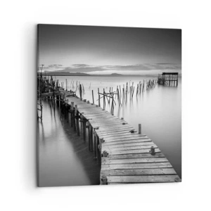 Cuadro sobre lienzo - Impresión de Imagen - La calma de una orilla olvidada - 50x50 cm