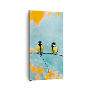 Cuadro sobre lienzo - Impresión de Imagen - Cotilleo de pájaros - 65x120 cm