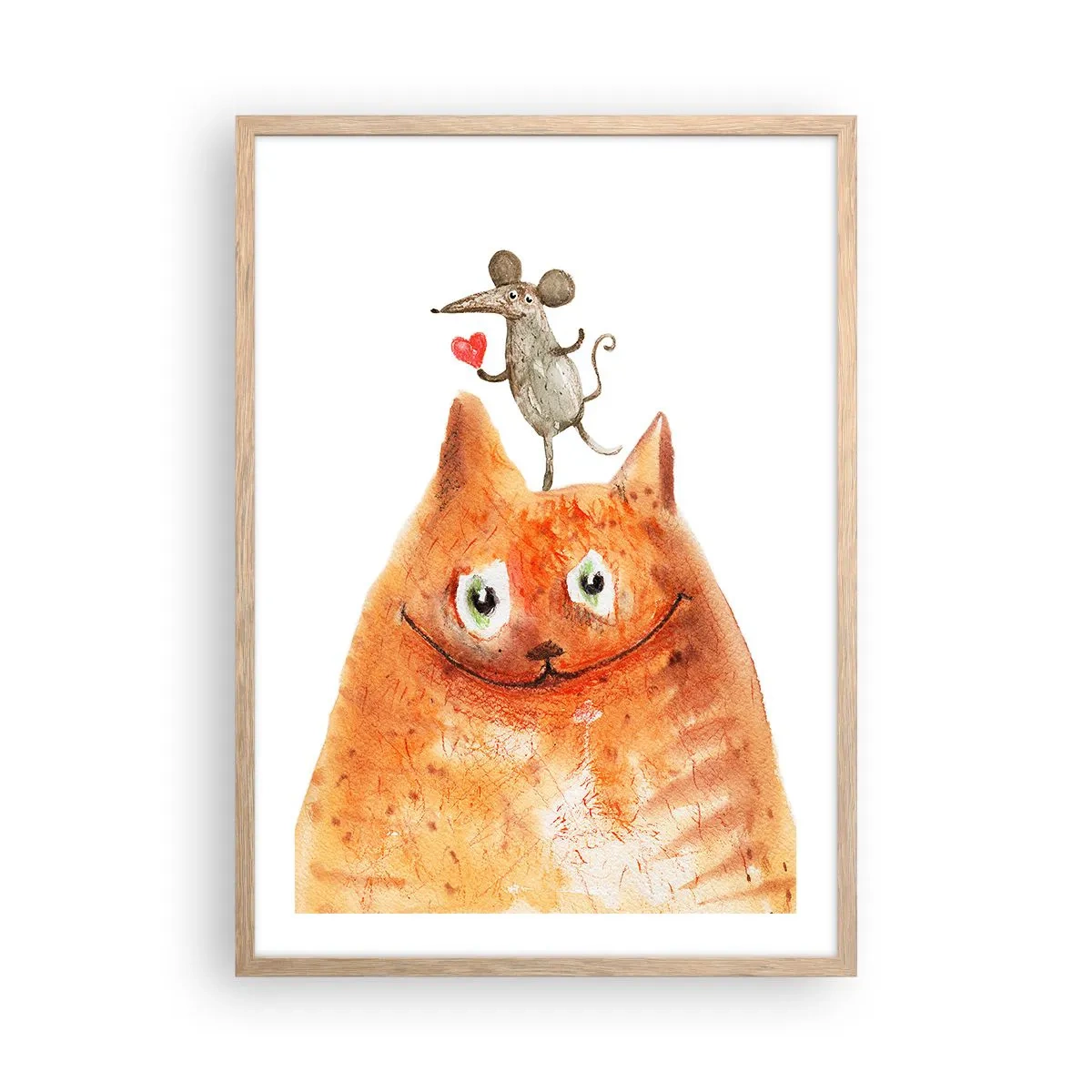 Póster en marco roble claro - Paradojas del amor - 50x70 cm