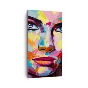 Cuadro sobre lienzo - Impresión de Imagen - Un alma colorida también - 45x80 cm