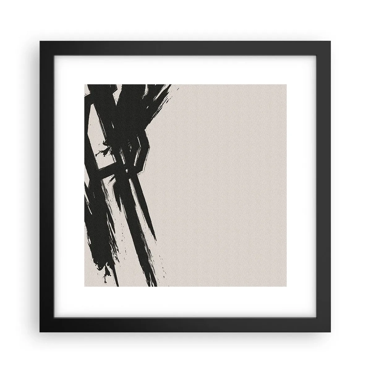 Póster en marco negro - Impulso imparable - 30x30 cm
