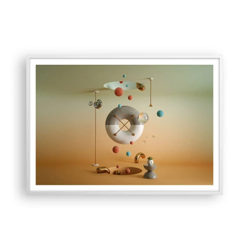 Póster en marco blanco - Todo puede suceder - 100x70 cm