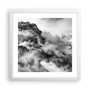 Póster en marco blanco - Hermoso y cruel - 40x40 cm