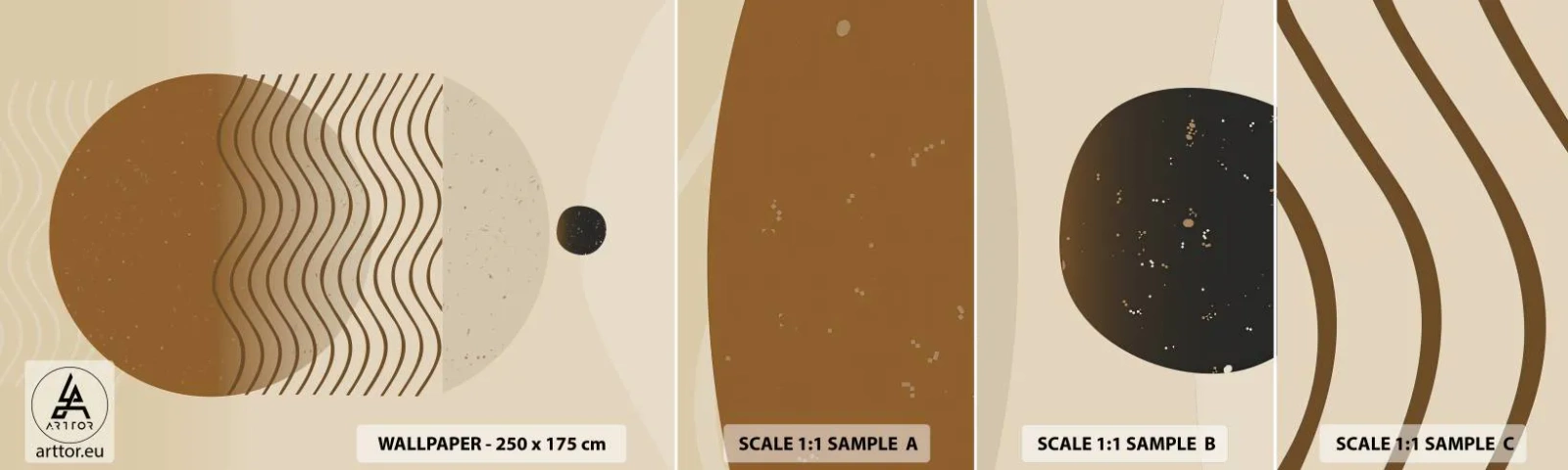 Muestra De Fotomural Standard Eco - Sobre el origen de las figuras geométricas - Abstracción, Pedazo, Minimalismo - 100x30 cm