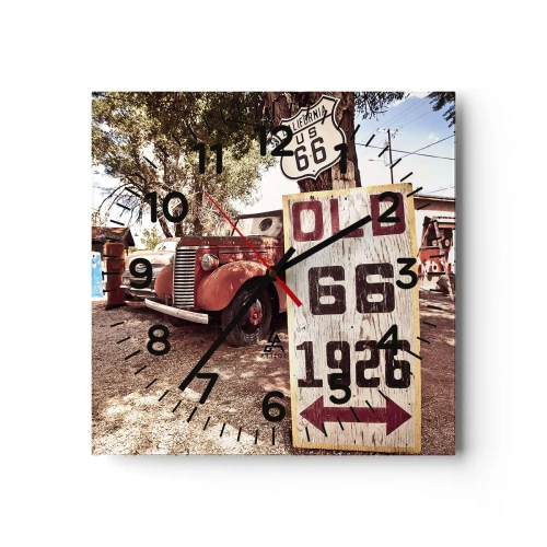 Reloj de pared - Reloj de vidrio - Una leyenda de la América profunda - 30x30 cm