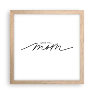 Póster en marco roble claro - Gran emoción - 30x30 cm