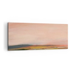 Cuadro sobre lienzo - Impresión de Imagen - En tono rosa - 100x40 cm