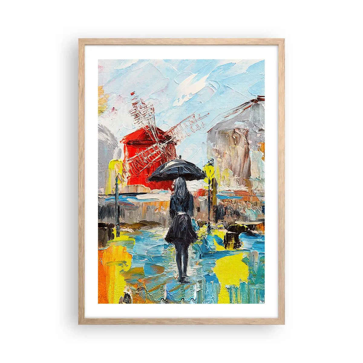 Póster en marco roble claro - Leyendas parisinas - 50x70 cm