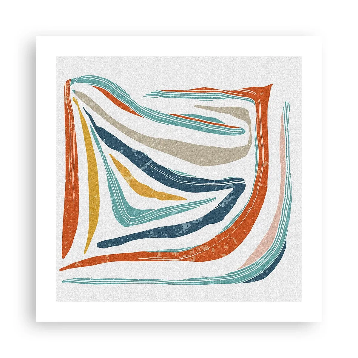 Póster - Abstracción sonriente y amistosa - 50x50 cm