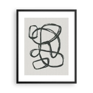 Póster en marco negro - Abstracción en bucle - 40x50 cm