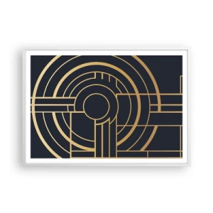 Póster en marco blanco - Giro de los elementos - 100x70 cm