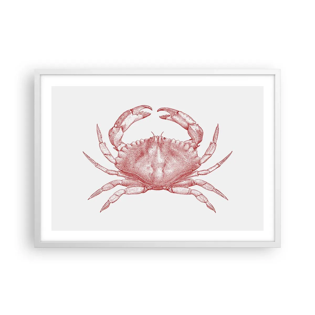 Póster en marco blanco - El explorador de las rocas - 70x50 cm