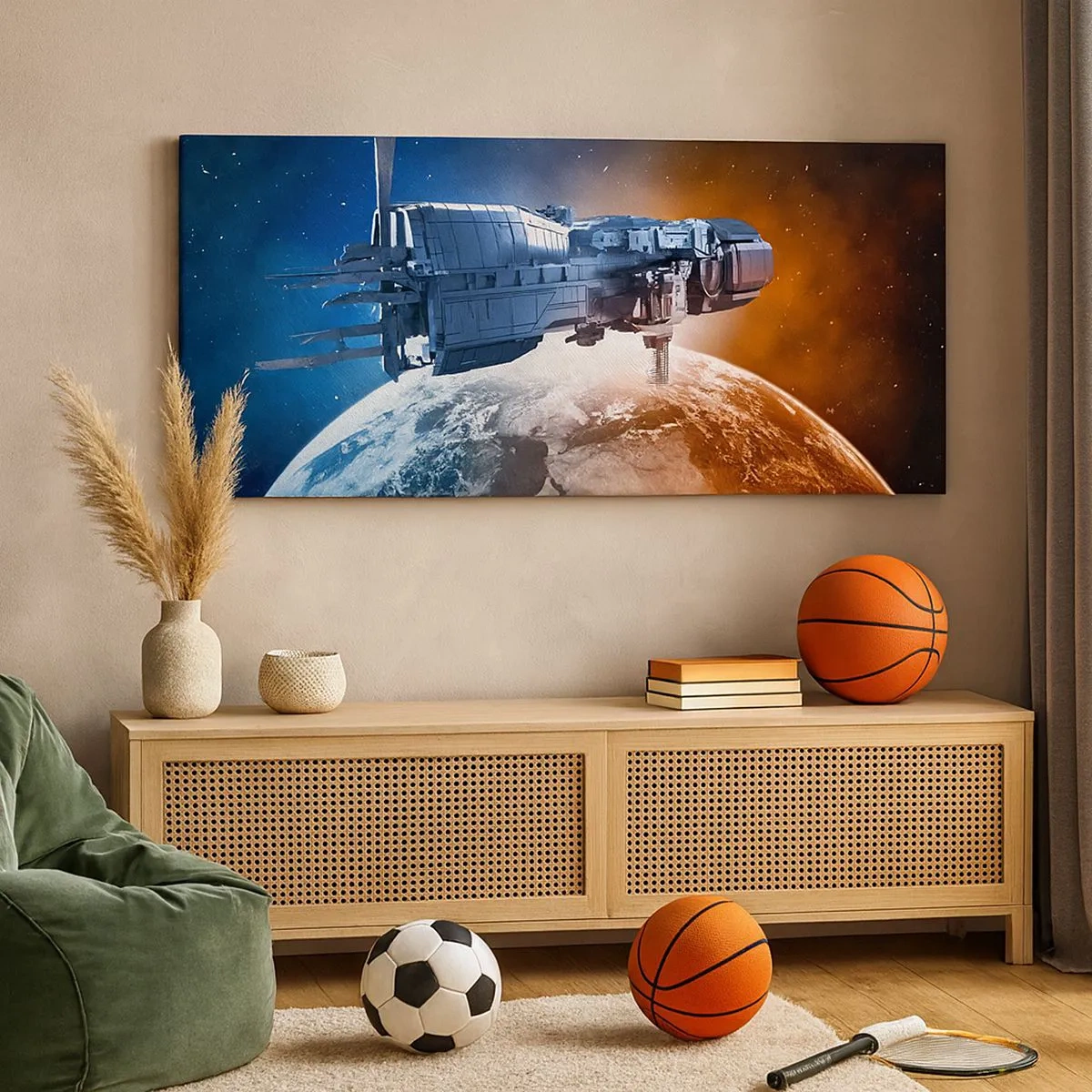 Cuadro sobre lienzo - Impresión de Imagen - Un observador atento - 100x40 cm