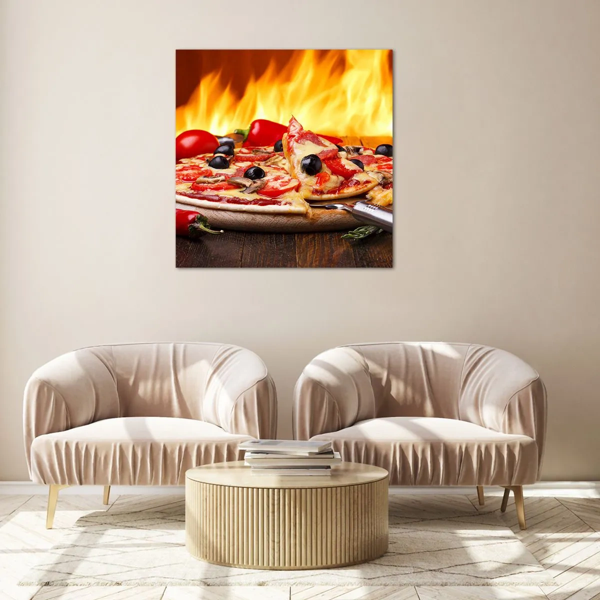 Cuadro sobre vidrio - Impresiones sobre Vidrio - Desde Italia con amor - 70x70 cm