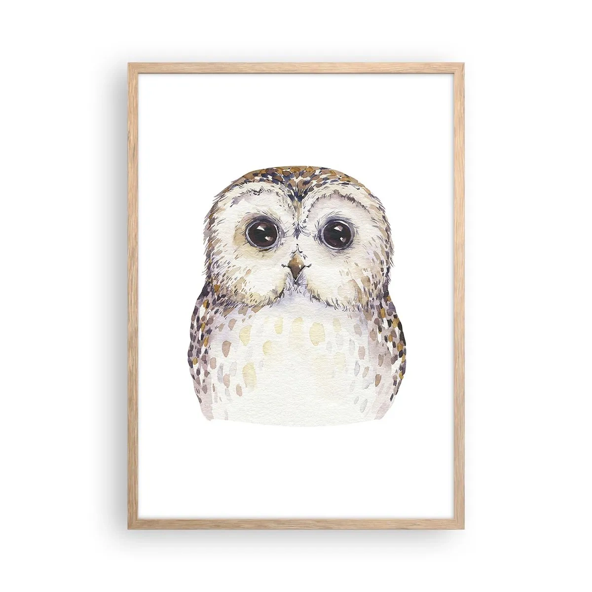 Póster en marco roble claro - Mírame a los ojos - 50x70 cm