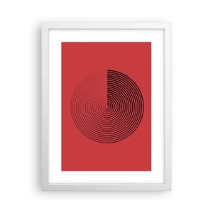 Póster en marco blanco - Movimiento circular - 30x40 cm