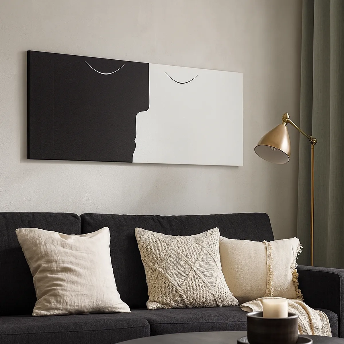 Cuadro sobre lienzo - Impresión de Imagen - Unidad de los opuestos - 30x30 cm