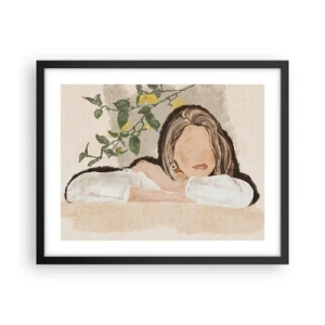 Póster en marco negro - La belleza del sur - 50x40 cm