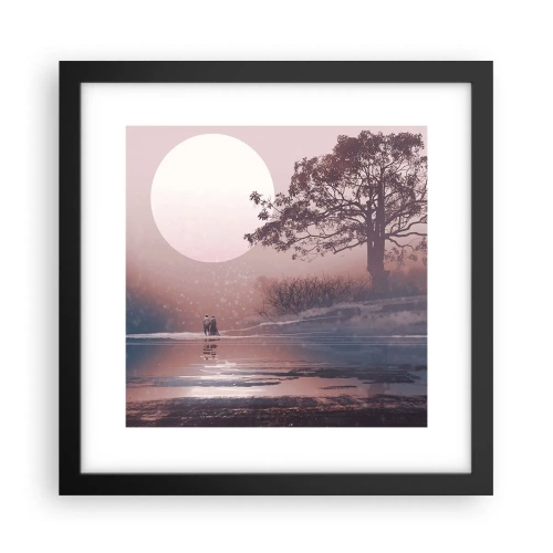 Póster en marco negro - Rarezas nocturnas - 30x30 cm