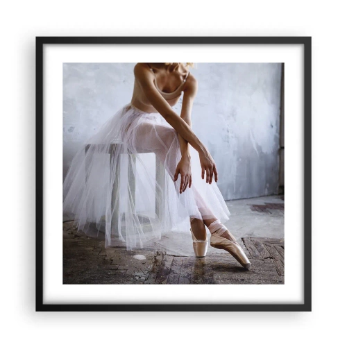 Póster en marco negro - Antes de que brillen las luces del escenario - 50x50 cm