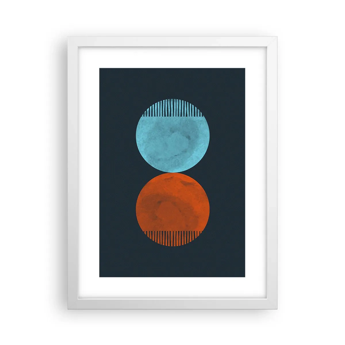 Póster en marco blanco - ¿Solo geometría? - 30x40 cm