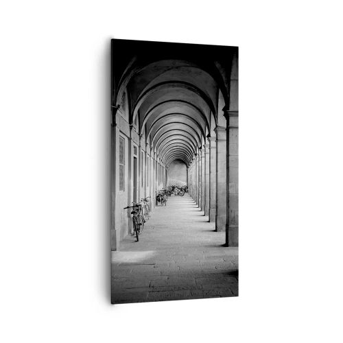 Cuadro sobre lienzo - Impresión de Imagen - Resguardo bajo los arcos - 65x120 cm