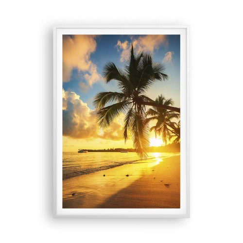 Póster en marco blanco - Un sueño caribeño - 70x100 cm