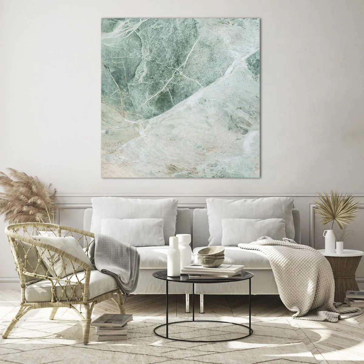 Cuadro sobre vidrio - Impresiones sobre Vidrio - El noble frescor de la piedra - 60x60 cm