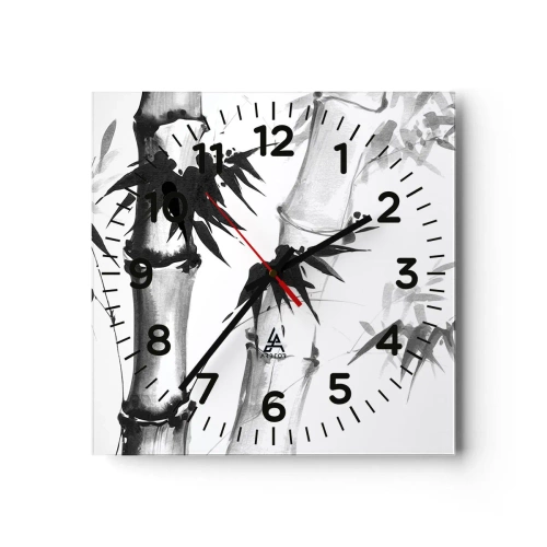 Reloj de pared - Reloj de vidrio - Primer plano de Oriente - 30x30 cm