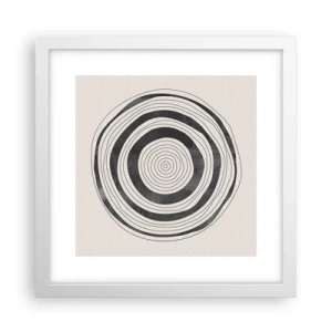 Póster en marco blanco - Lo importante es lo que hay entre medias - 30x30 cm