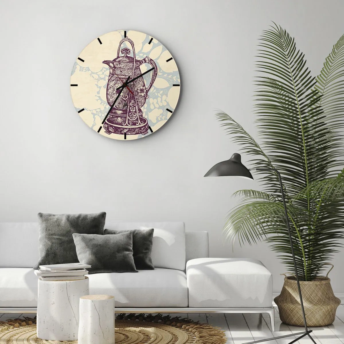 Reloj de pared - Reloj de vidrio - La belleza de lo cotidiano - 30x30 cm