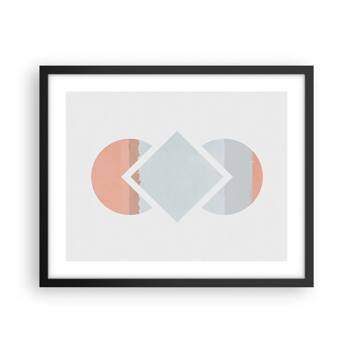 Póster en marco negro - Arte geométrico - 50x40 cm