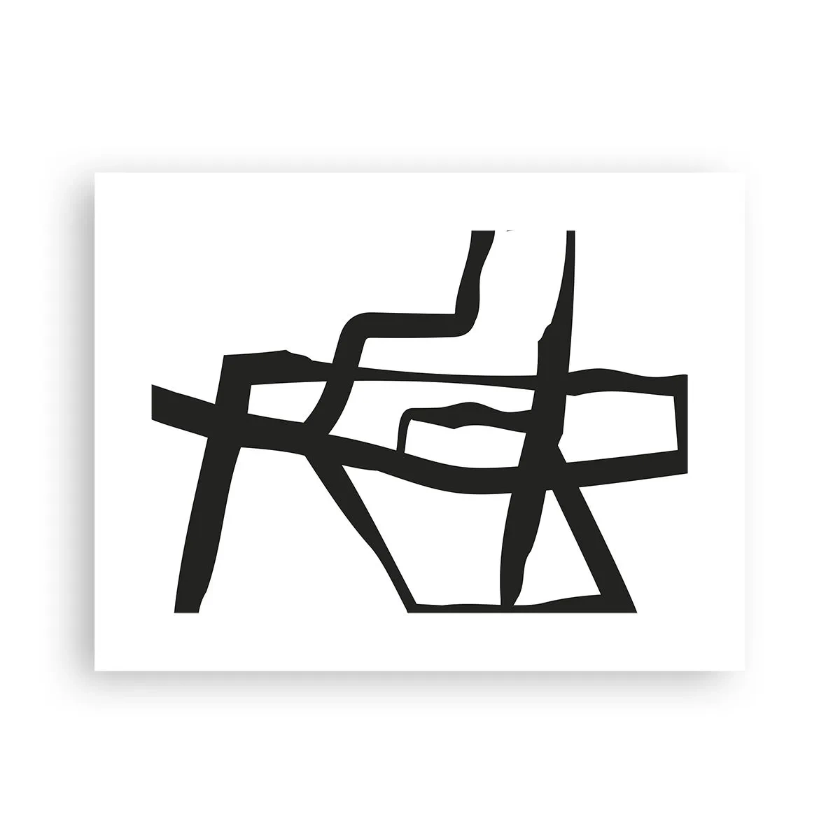 Póster - Construcción en blanco y negro - 40x30 cm