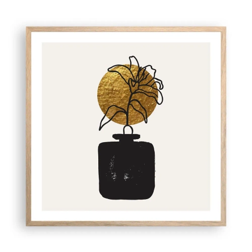 Póster en marco roble claro - Belleza en equilibrio - 60x60 cm