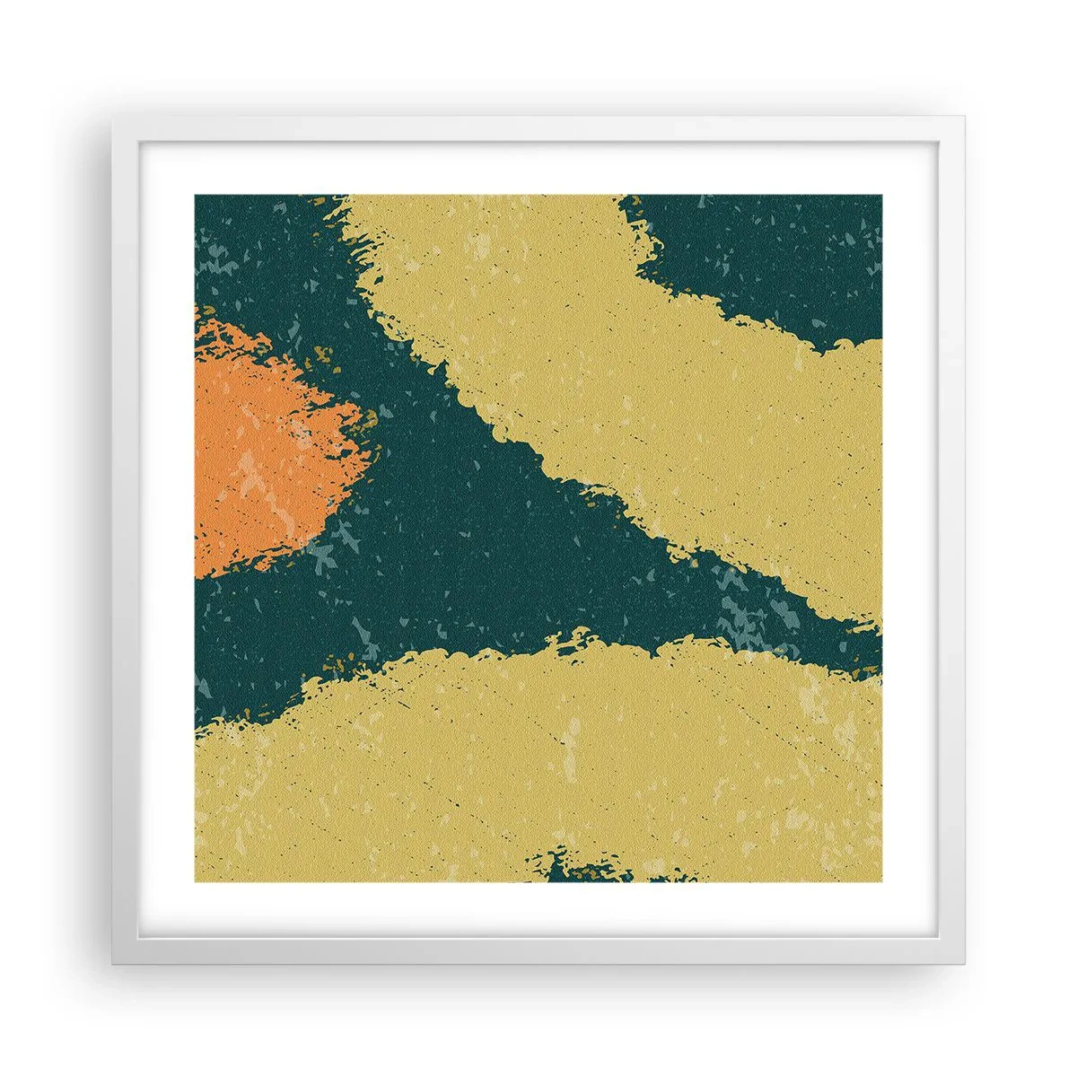 Póster en marco blanco - Abstracción - a cámara lenta - 50x50 cm