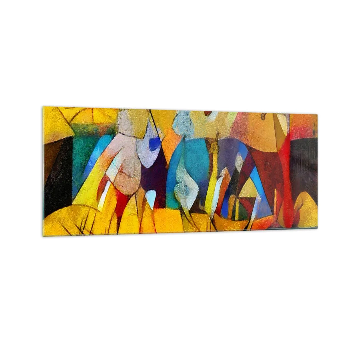 Cuadro sobre vidrio - Impresiones sobre Vidrio - Sol - vida - alegría - 100x40 cm