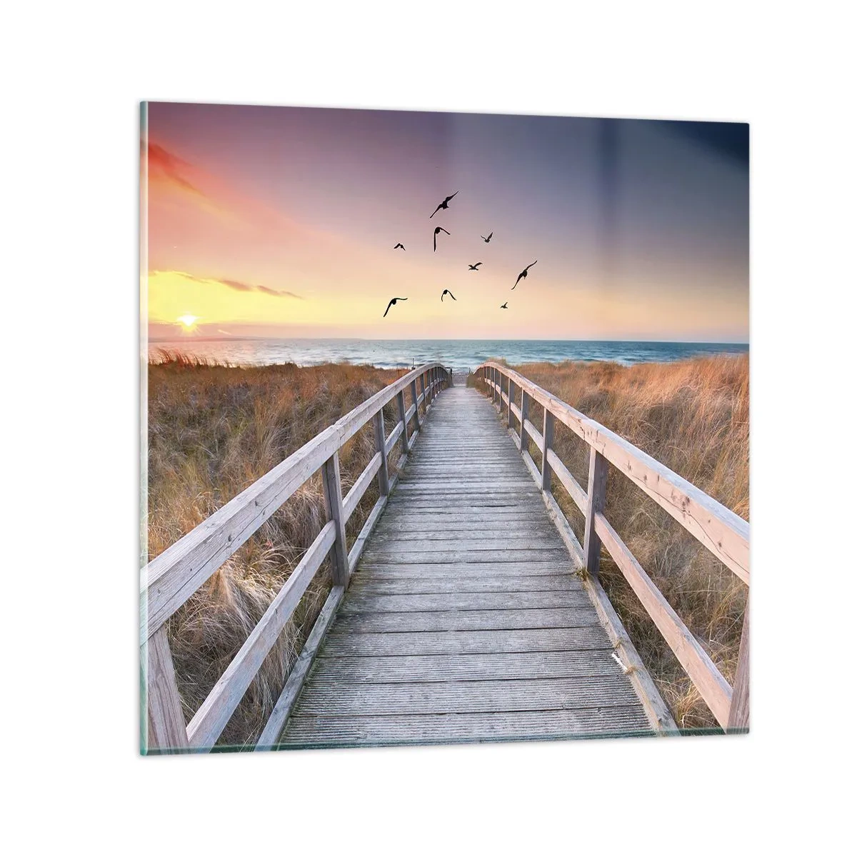 Cuadro sobre vidrio - Impresiones sobre Vidrio - Camino a lo desconocido - 40x40 cm